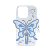 SECOND UNIQUE NAME Clear Patch Butterfly Blue